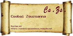 Csobai Zsuzsanna névjegykártya