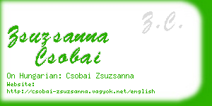 zsuzsanna csobai business card